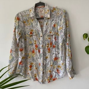Anthropologie Floral Top